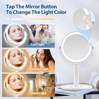 Illuminated Makeup Mirror - 20X Zoom & Adjustable Brightness-State of Style