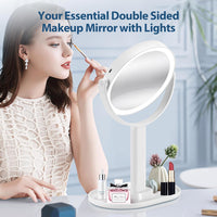 Illuminated Makeup Mirror - 20X Zoom & Adjustable Brightness-State of Style