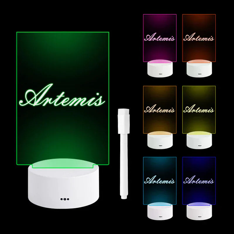 Illuminated Notice Board - LumoNote-Blank Vertical - With 7 Colours-State of Style