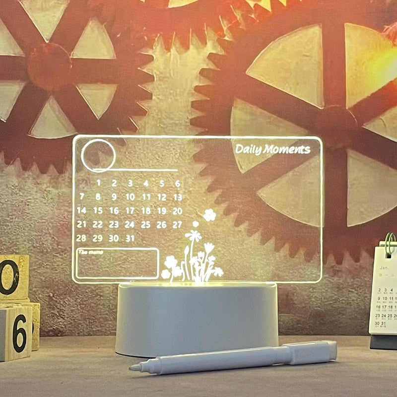 Illuminated Notice Board - LumoNote-Calendar-State of Style