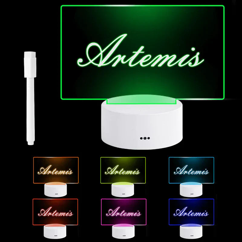 Illuminated Notice Board - LumoNote-White Horizontal - With 7 Colours-State of Style