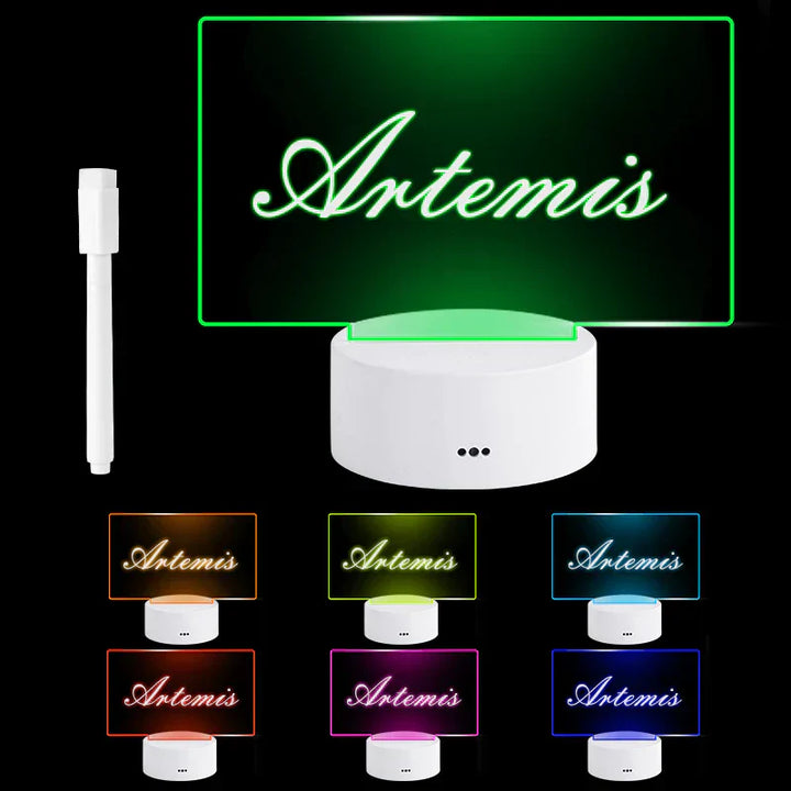 Illuminated Notice Board - LumoNote-White Horizontal - With 7 Colours-State of Style