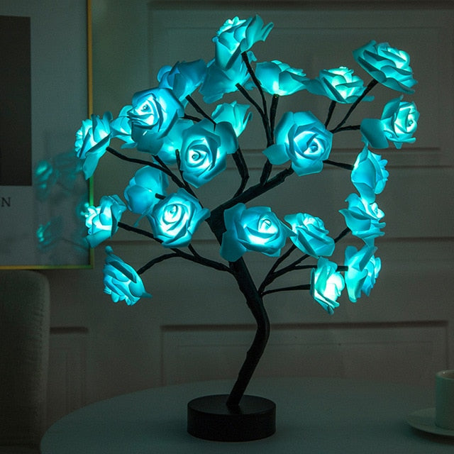 Illuminated Rose Tree - LumiRose-Blue-State of Style