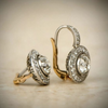 Vintage Silver Earrings with Zirconia - Elara