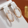 Luxurious Zirconia Earrings in Gold – Helena