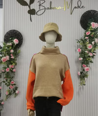 Impressive Color Block Knit Sweater - AutumnVibe-S (36/38)-State of Style