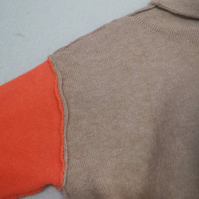 Impressive Color Block Knitted Sweater - AutumnVibe-S (36/38)-State of Style