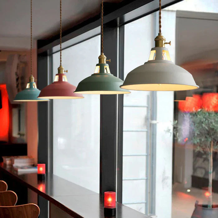 Industrial Retro Pendant Lamp - IronGlow-Grey-State of Style