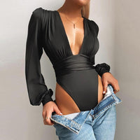 InekesBody | Women's Fitted Bodysuit-Black-M-State of Style