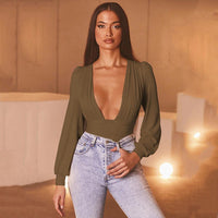 InekesBody | Women's Fitted Bodysuit-Green-S-State of Style