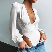 InekesBody | Women's Fitted Bodysuit-White-S-State of Style