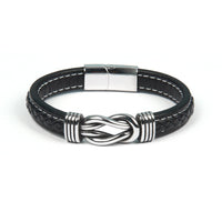 Infinity Bracelet | Leather Knot Design-Black-State of Style