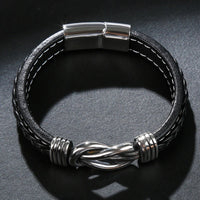 Infinity Bracelet | Leather Knot Design-Black-State of Style