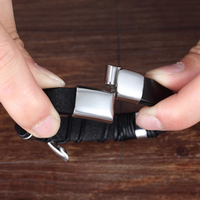 Infinity Bracelet | Leather Knot Design-Black-State of Style