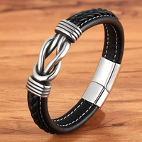 Infinity Bracelet | Leather Knot Design-Black-State of Style