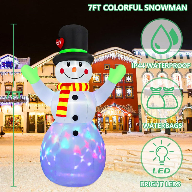 Inflatable Illuminated Snowman (213 cm) - Lotte-State of Style