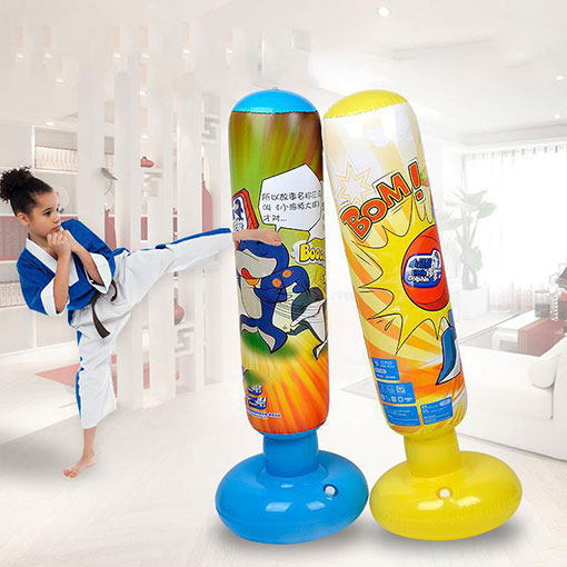 Inflatable Kids' Punch Bag – PunchyPal-With Foot Pump-Dolphin-State of Style