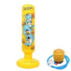 Inflatable Kids' Punch Bag – PunchyPal-With Foot Pump-Hamburger-State of Style