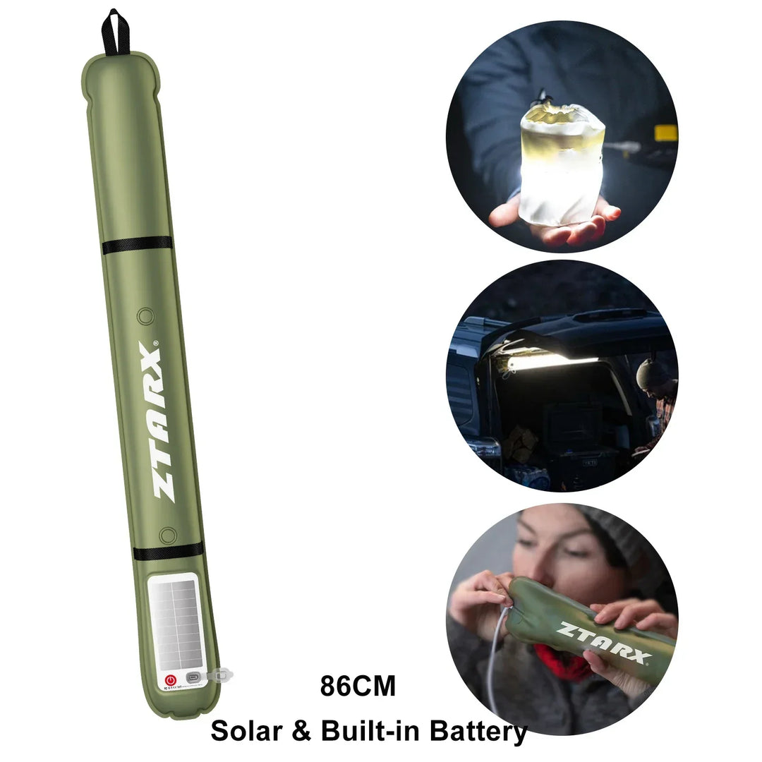 Inflatable Solar LED Tube Light - LumiGlow Pro-4000 mAh-State of Style