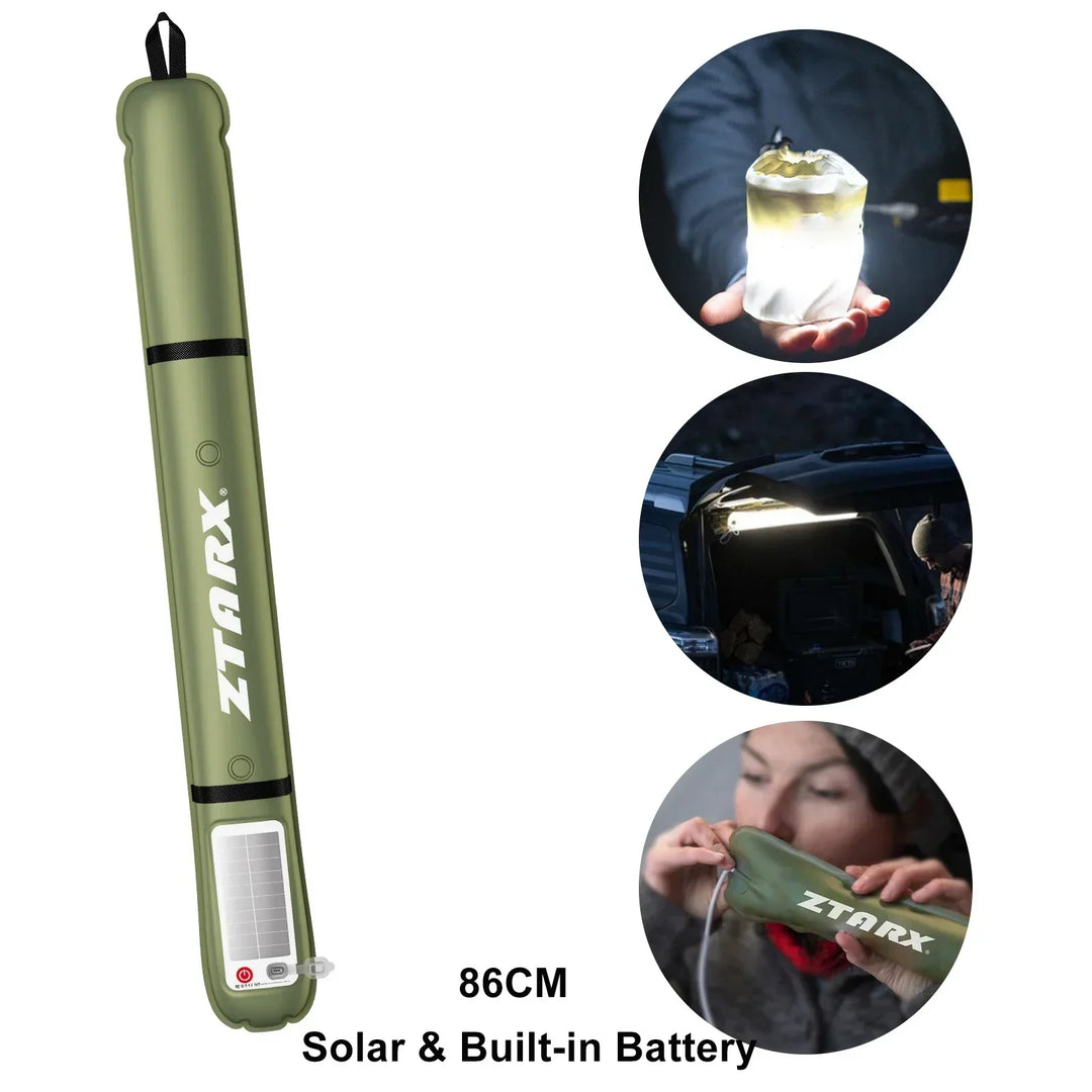 Inflatable Solar LED Tube Light - LumiGlow Pro-4000 mAh-State of Style
