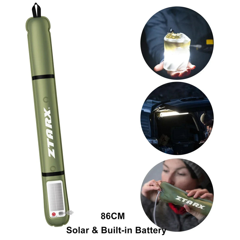 Inflatable Solar LED Tube Light - LumiGlow Pro-4000 mAh-State of Style