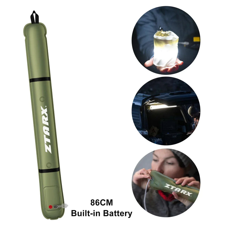Inflatable Solar LED Tube Light - LumiGlow Pro-4000 mAh-State of Style
