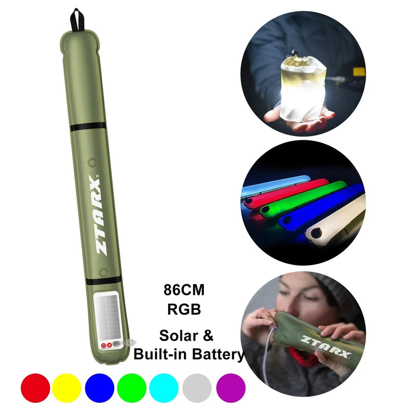 Inflatable Solar LED Tube Light - LumiGlow Pro-4000 mAh-State of Style