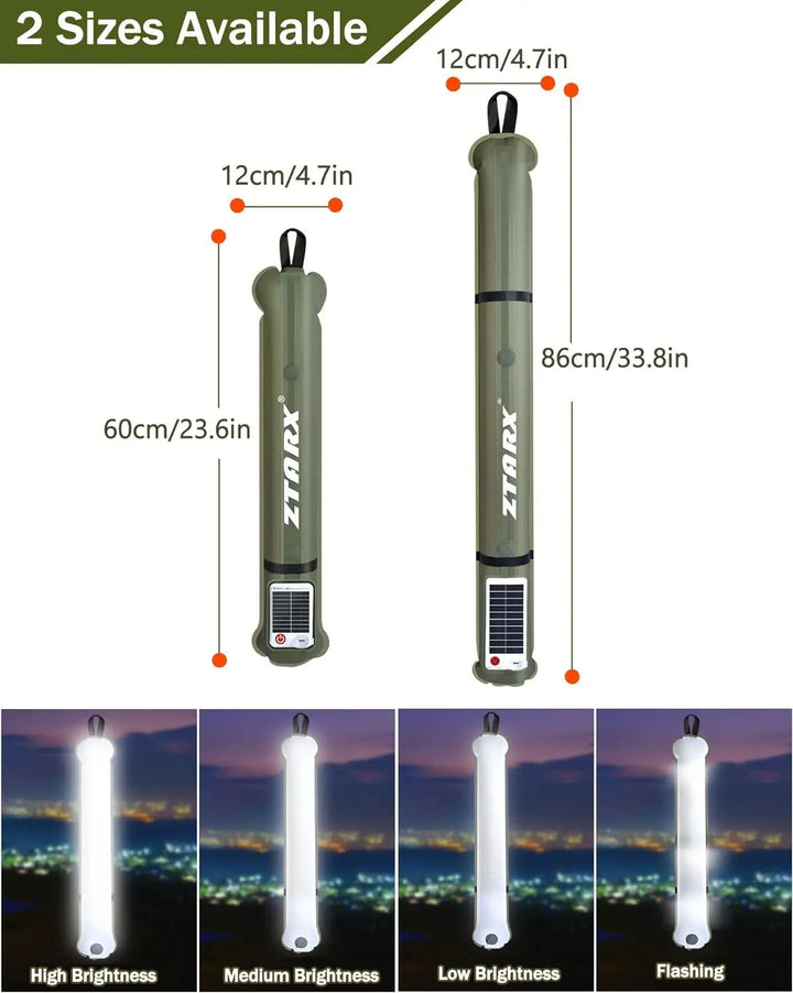 Inflatable Solar LED Tube Light - LumiGlow Pro-4000 mAh-State of Style