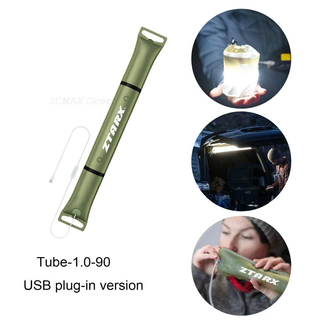 Inflatable Solar LED Tube Light - LumiGlow Pro-4000 mAh-State of Style