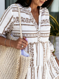 Inna Ibiza Ruffle Dress | Airy Boho Summer Fashion-Blue-S-State of Style