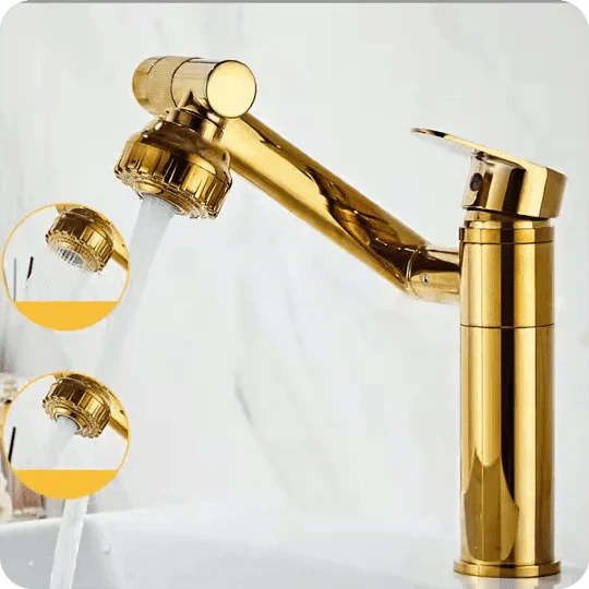 Innovative Bathroom Tap - TwistFlow-Gold-State of Style