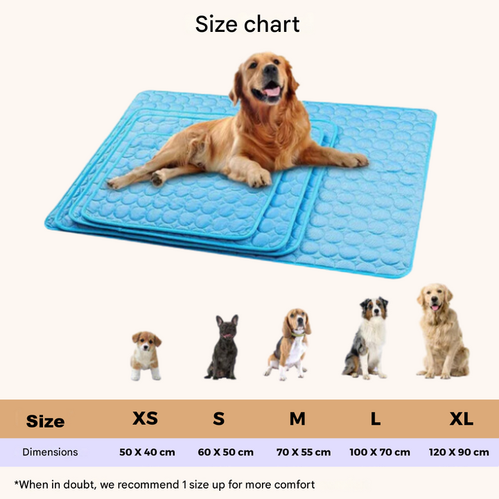 Innovative Cooling Mat for Dogs (4x Cooling Power) - ChillComfort-Light Blue-XS-State of Style