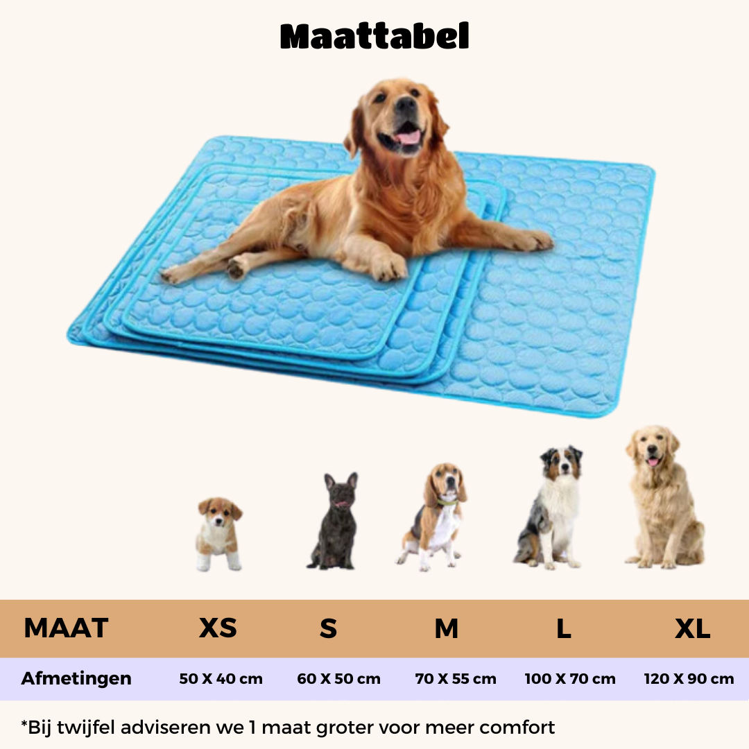 Innovative Cooling Mat for Dogs (4x Cooling Power) - ChillComfort-Light Blue-XS-State of Style
