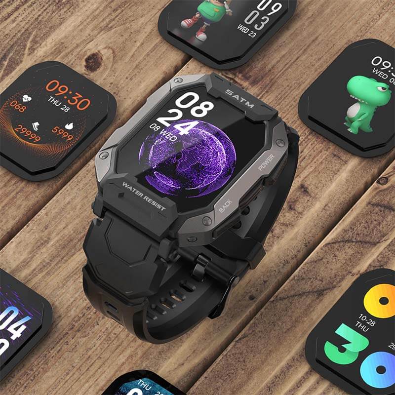 Innovative Smartwatch – ForgeTech-Metallic Black-State of Style