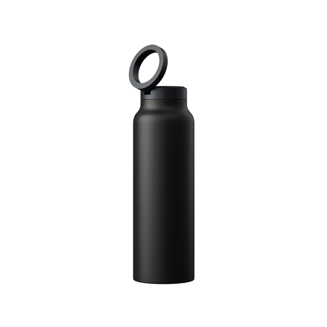 Innovative Water Bottle with Magnetic Ring - HydroSnap-Black-M (720ml)-State of Style