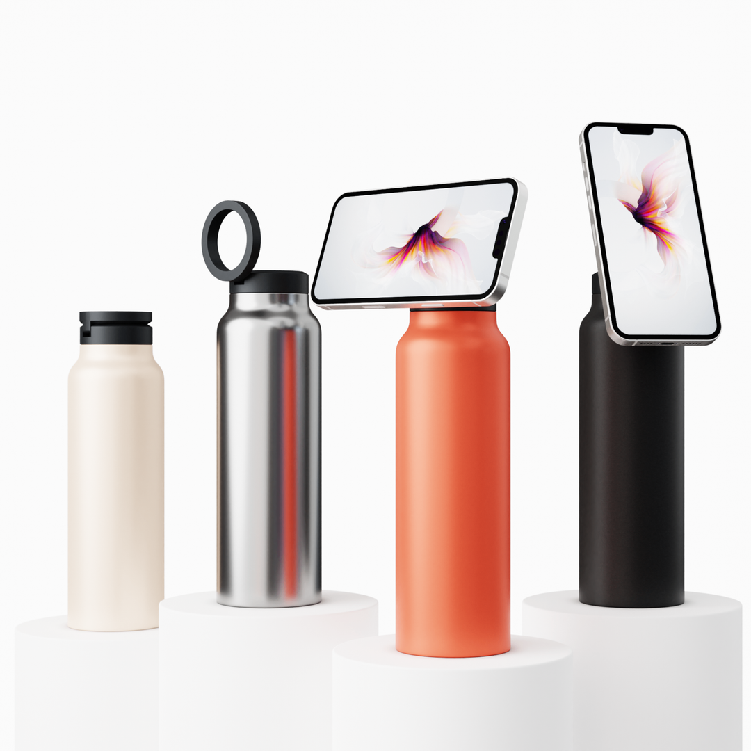 Innovative Water Bottle with Magnetic Ring – HydroSnap-Black-M (720ml)-State of Style
