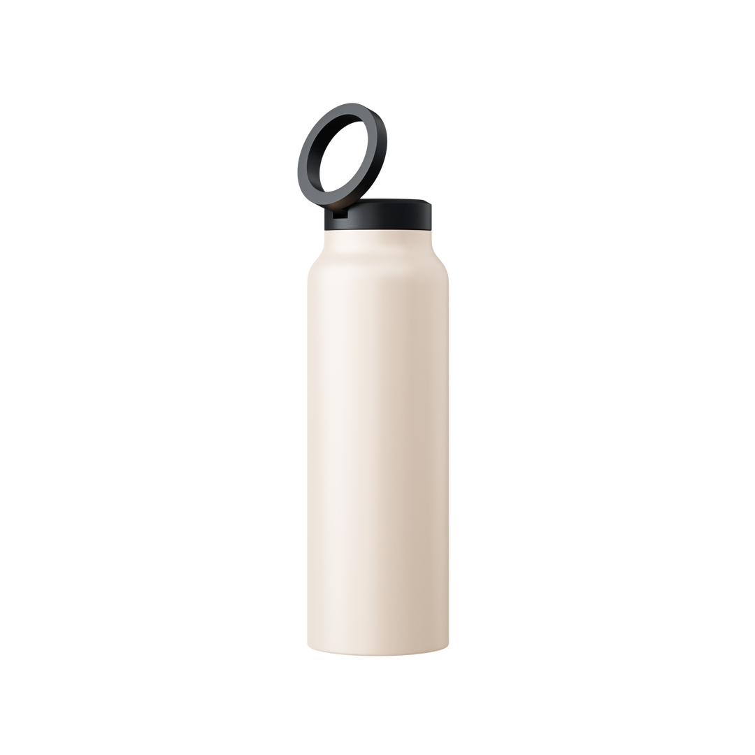 Innovative Water Bottle with Magnetic Ring - HydroSnap-White-M (720ml)-State of Style