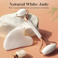 Instant Glow Gua Sha & Jade Roller Set-Green-State of Style