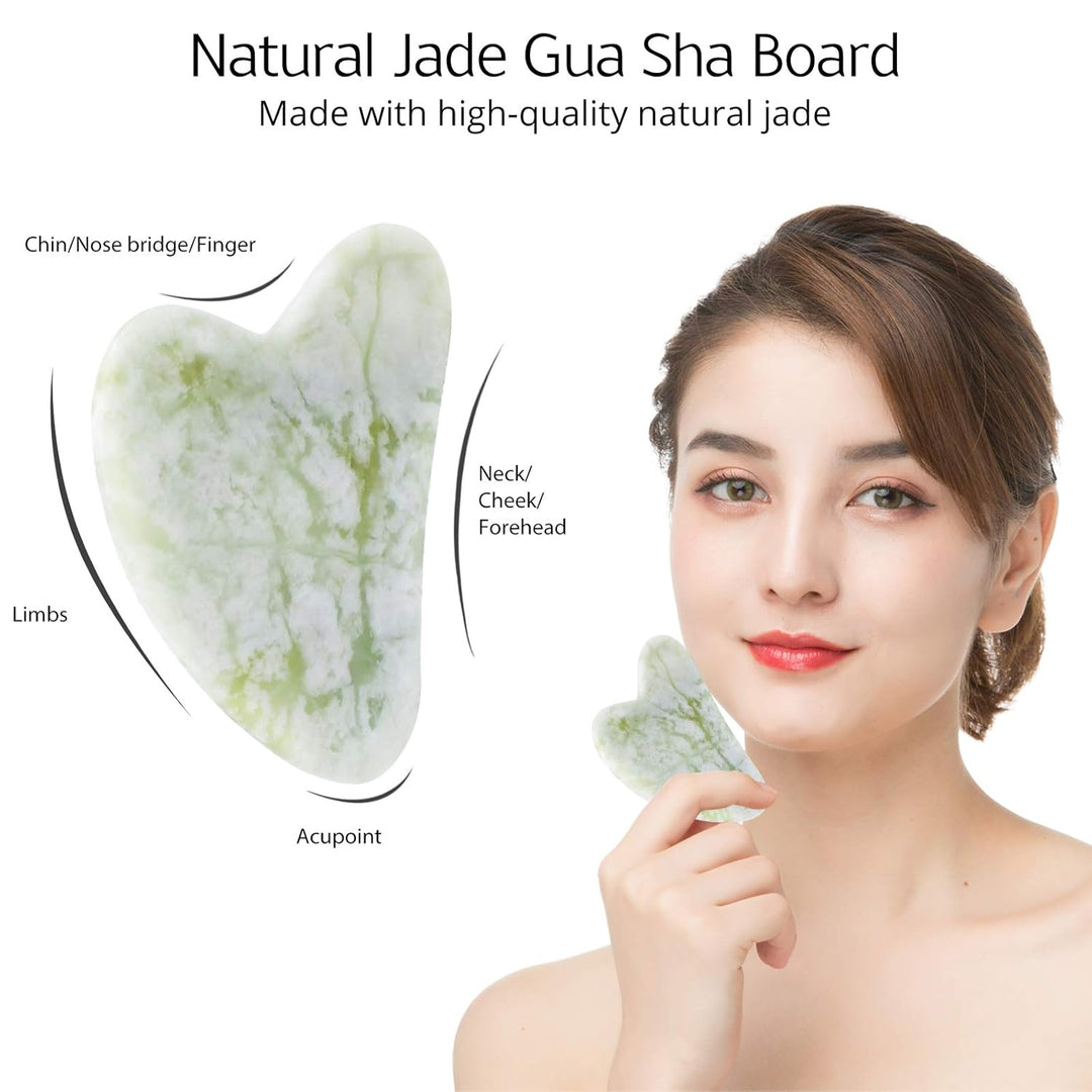Instant Glow Gua Sha & Jade Roller Set-Groen-State of Style