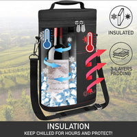 Insulated 2-Bottle Wine Cooler Tote Bag with Adjustable Strap – Buy 1, Take 1 FREE