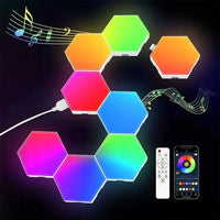 Interactive Hexagonal Lighting - GlowHex-8 Tiles-State of Style