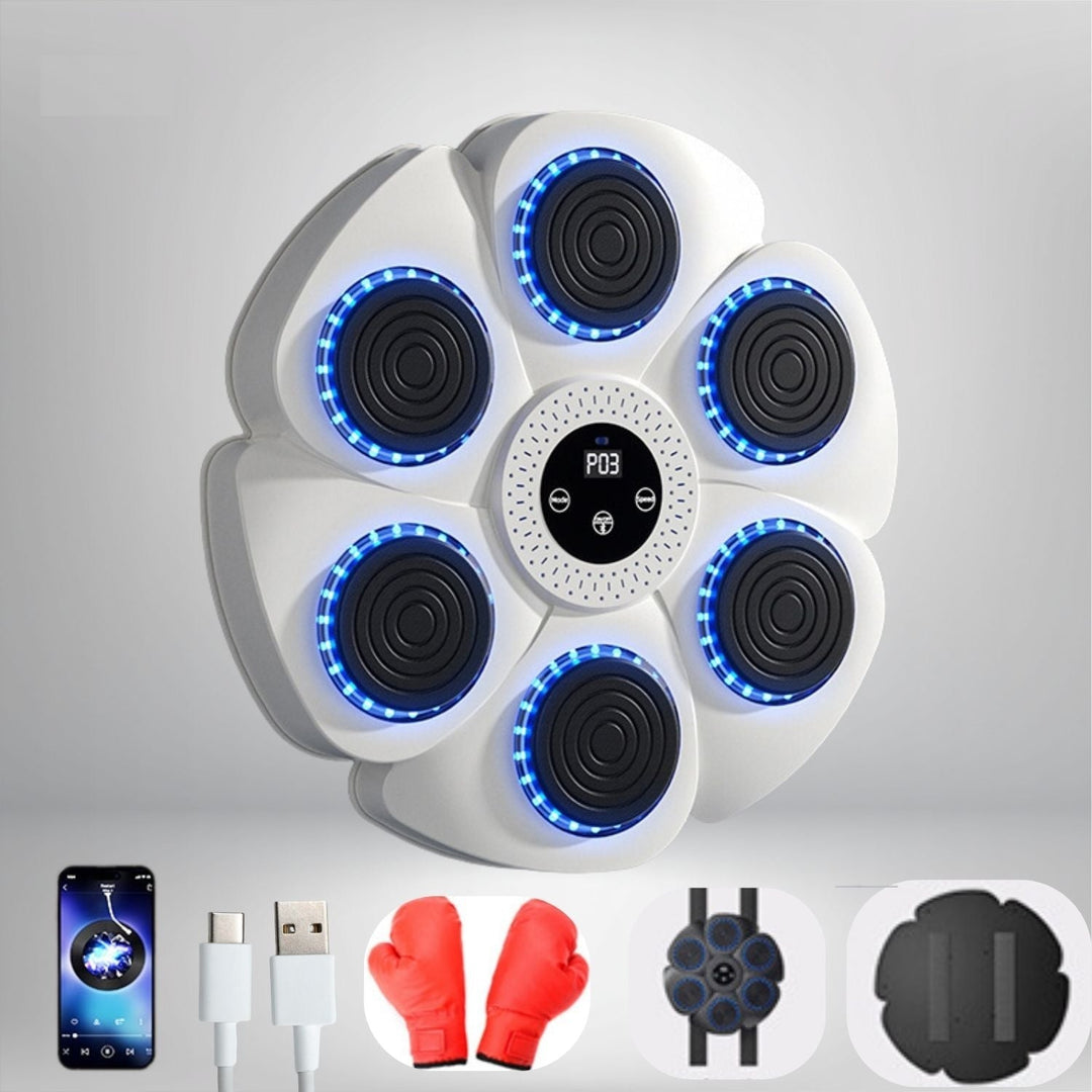 Interactive Smart Boxing Machine - PunchTech-White + Kids' Gloves-State of Style