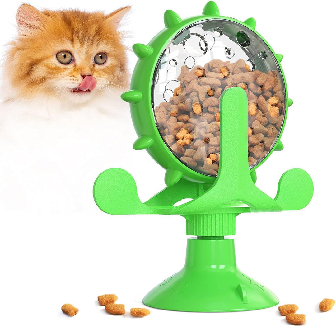 Interactive Treat Dispenser for Cats - TreatTwirl-Green-State of Style