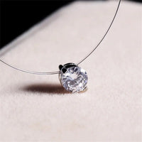 Invisible Fishline Zircon Necklace | Delicate & Elegant Jewellery-State of Style