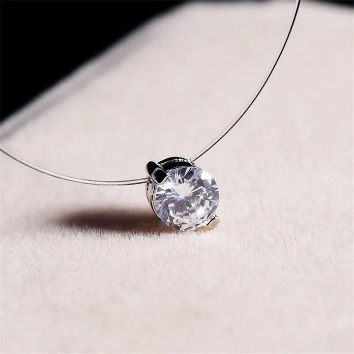 Invisible Fishline Zircon Necklace | Delicate & Elegant Jewellery-State of Style