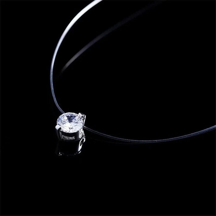 Invisible Fishline Zircon Necklace | Delicate & Elegant Jewellery-State of Style