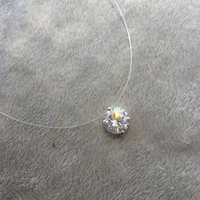 Invisible Fishline Zircon Necklace | Delicate & Elegant Jewellery-State of Style