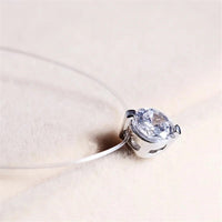 Invisible Fishline Zircon Necklace | Delicate & Elegant Jewellery-State of Style