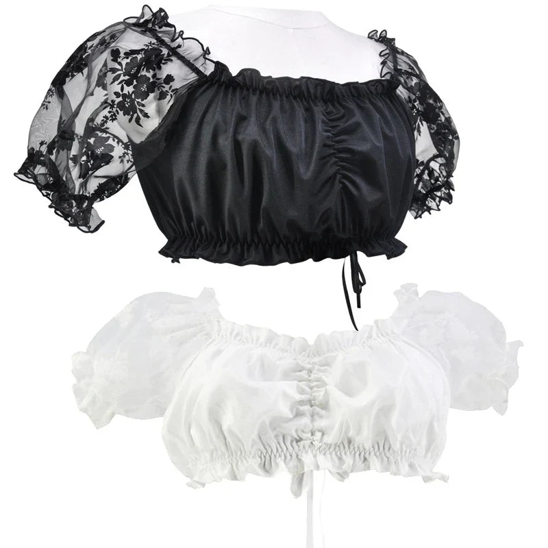 Irmgard Dirndl Blouse – Plus Size Bavarian Style for Oktoberfest-Black (Short Sleeve)-S-State of Style