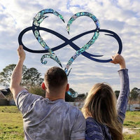 Iron Wall Art with Infinity Heart - InfiniteHeart-20cm x 25cm-Sapphire-State of Style